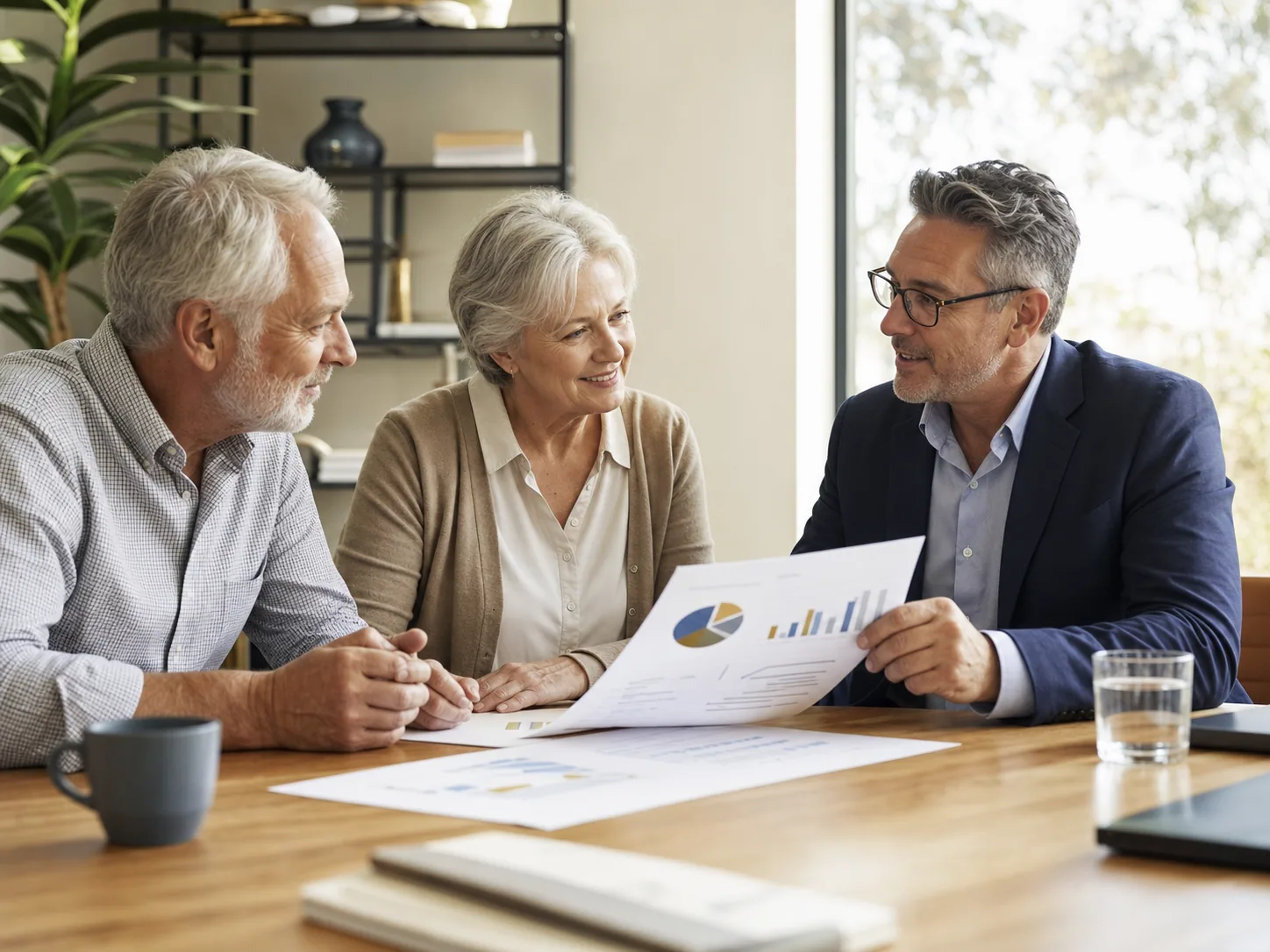 A couple having a clear, personal conversation about their financial options